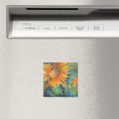 Zonnebloemen schilderij magneet (Insitu (Vaatwasser))