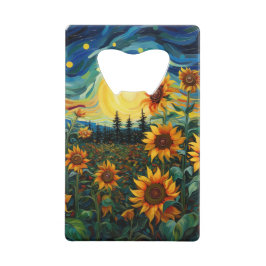 Zonnebloemen Schilderij Van Gogh Creditkaart Flessenopener