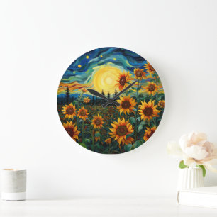 Zonnebloemen Schilderij Van Gogh Grote Klok