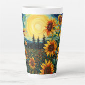 Zonnebloemen Schilderij Van Gogh Latte Mok (Voorkant)