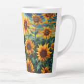 Zonnebloemen Schilderij Van Gogh Latte Mok (Rechts)