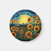 Zonnebloemen Schilderij Van Gogh Magneet (Voorkant)