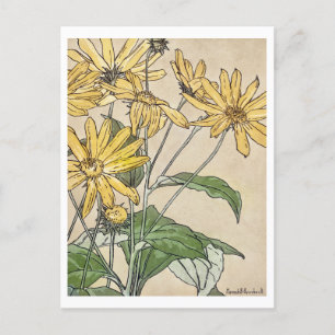 Zonnebloemen Schilderij van Hannah Borger Overbeck Briefkaart