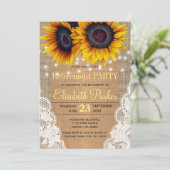 Zonnebloemen, schoot in het najaar van de herfst kaart (Staand voorkant)