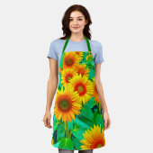Zonnebloemen Schort (Gedragen)