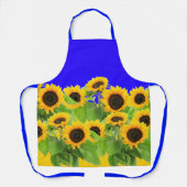 Zonnebloemen Schort - Oekraïense vlagkleuren - Vri (Voorkant)