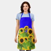 Zonnebloemen Schort - Oekraïense vlagkleuren - Vri (Gedragen)