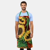 Zonnebloemen Schort - Schilderij (Gedragen)