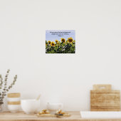 Zonnebloemen Schrift Fotografische Kunstafdrukken Poster (Keuken)