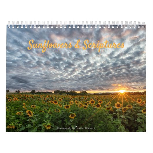 Zonnebloemen & Schriftkalender Kalender (Hoes)