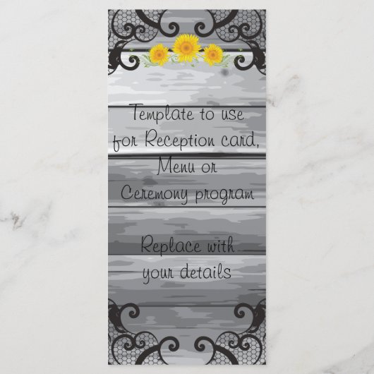 Zonnebloemen Schuur Hout Collectie Programma Rack Programmakaart (Achterkant)