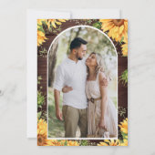 Zonnebloemen Schuur Houten Metselwerk Pot Foto Bru Save The Date (Achterkant)