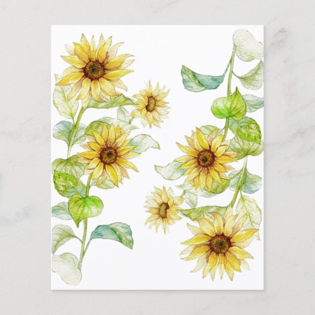 Zonnebloemen scrapbook achtergrondpapier (Voorkant)