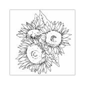 Zonnebloemen scrapbooking kunst en ambachten rubberstempel (Afrduk)