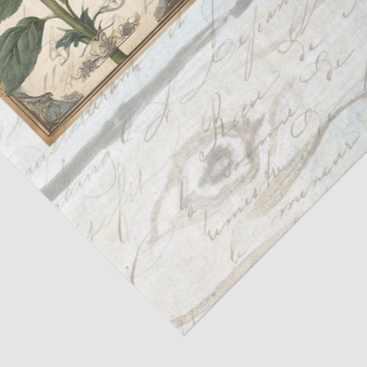 Zonnebloemen Script Ephemera rustieke hout Decoupa Tissuepapier (Detail)