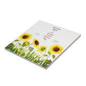 Zonnebloemen 'Seed Your Garden' Script Woorden Tegeltje (Zijkant)