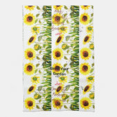 Zonnebloemen 'Seed Your Garden' Script Woorden Theedoek (Verticaal)