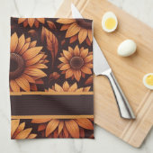Zonnebloemen Seizoen Theedoek (Quarter Fold)
