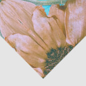 Zonnebloemen Sepia Blauwgroen Floral  Antiek Tissuepapier (Detail)