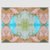 Zonnebloemen Sepia Blauwgroen Floral  Antiek Tissuepapier (Voorkant)