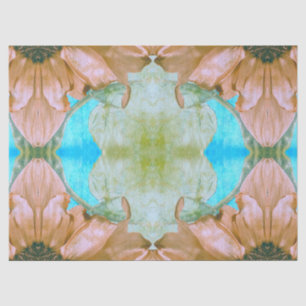 Zonnebloemen Sepia Blauwgroen Floral  Antiek Tissuepapier