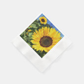 Zonnebloemen servet (Hoek)