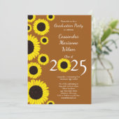 Zonnebloemen Sinaasappel van de Gradupartij Rust Kaart (Staand voorkant)