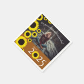 Zonnebloemen Sinaasappel van de Gradupartij Rust Servet (Hoek)