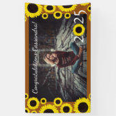 Zonnebloemen Sinaasappel van de Gradupartij Rust Spandoek (Verticaal)