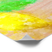 *~* Zonnebloemen Sinaasappels Rustic Wood zonder h Poster (Hoek)