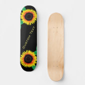 Zonnebloemen Skateboard - Aangepaste tekst en kleu (Voorkant)