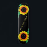 Zonnebloemen Skateboard - Aangepaste tekst en kleu<br><div class="desc">Zonnebloemen Skateboard - Voeg Jouw tekst toe / Naam / Jaar / Aantal / Logo / Meer.. - Kies / voeg uw favoriete achtergrond- en tekstkleuren / lettertype / grootte toe!</div>