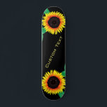 Zonnebloemen Skateboard - Aangepaste tekst en kleu<br><div class="desc">Zonnebloemen Skateboard - Voeg Jouw tekst toe / Naam / Jaar / Aantal / Logo / Meer.. - Kies / voeg uw favoriete achtergrond- en tekstkleuren / lettertype / grootte toe!</div>