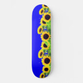 Zonnebloemen Skateboard - Oekraïense vlagkleuren (Voorkant)