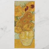 Zonnebloemen Skinny Wedding Table Menu (Achterkant)