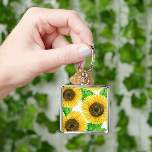Zonnebloemen Sleutelhanger (Hand)