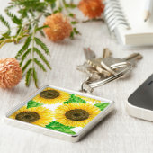 Zonnebloemen Sleutelhanger (Zijkant)