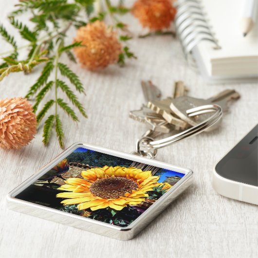 Zonnebloemen Sleutelhanger (Zijkant)