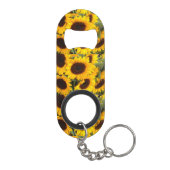 Zonnebloemen Sleutelhanger Flesopener Flessenopener (Achterkant)