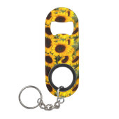 Zonnebloemen Sleutelhanger Flesopener Sleutelhanger Flessenopener (Voorkant)