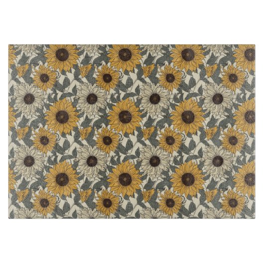 Zonnebloemen Snijbord Snijplank (Voorkant)