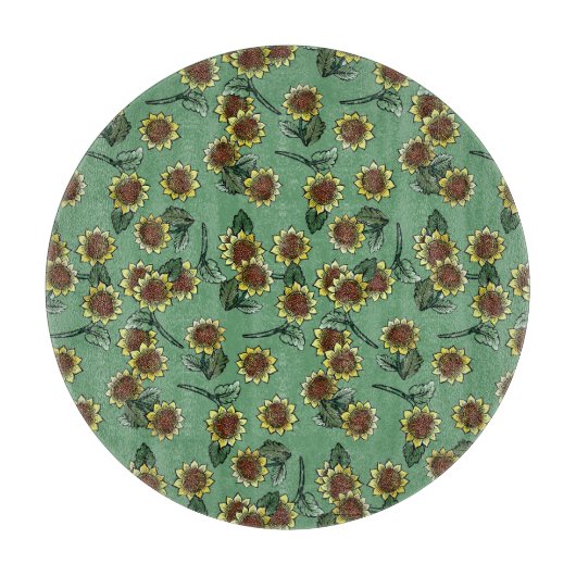 Zonnebloemen Snijplank (Voorkant)