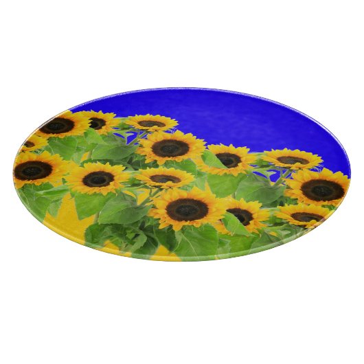 Zonnebloemen Snijplank (Hoek)
