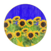 Zonnebloemen Snijplank (Voorkant)