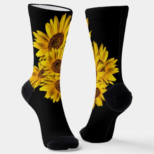 Zonnebloemen sokken (Gebogen)