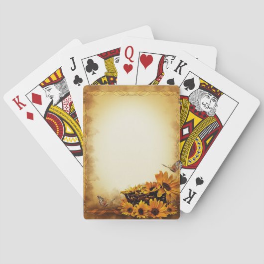 Zonnebloemen Speelkaarten (Achterkant)