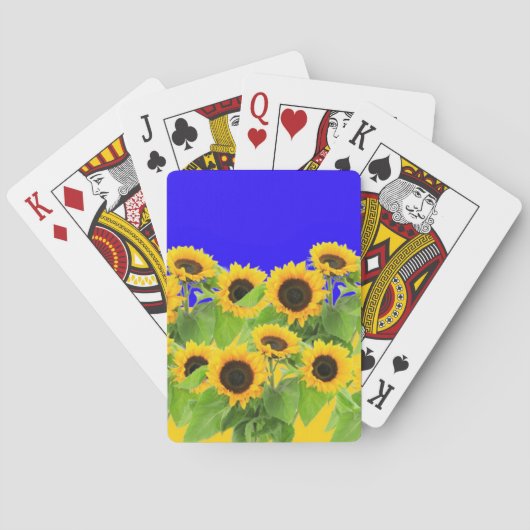 Zonnebloemen speelkaarten (Achterkant)