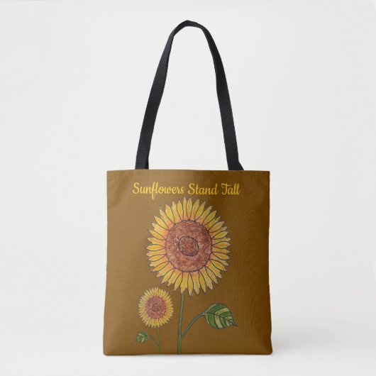 Zonnebloemen staan hoog tote bag (Voorkant)