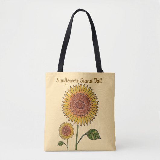 Zonnebloemen staan hoog tote bag (Voorkant)