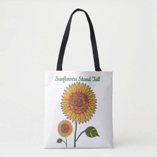 Zonnebloemen staan hoog tote bag (Voorkant)